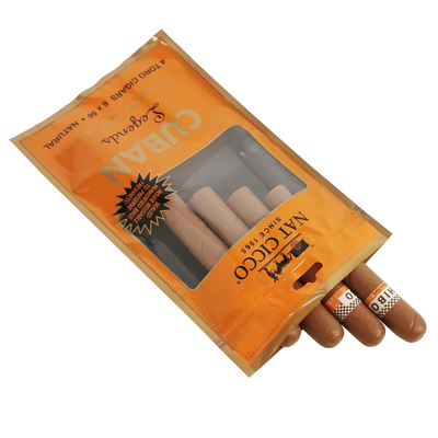 Kundenspezifische Tabakverpackung Befeuchter Kunststoffbeutel Befeuchtete Zigarrenhumidorbeutel für 4-5 Zigarren mit Hygrometer & Trennwand