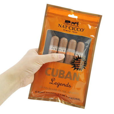 Individuelle Druck Reise-Zigarrenhumidor-Tasche für 4-6 Zigarren, befeuchtete Kunststoffbeutel mit Zigarrenverpackungsbeutel