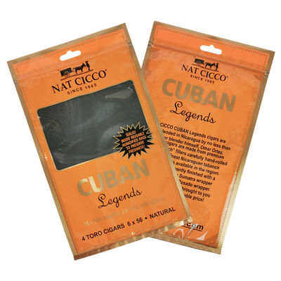 Individuelle Druck Reise-Zigarrenhumidor-Tasche für 4-6 Zigarren, befeuchtete Kunststoffbeutel mit Zigarrenverpackungsbeutel