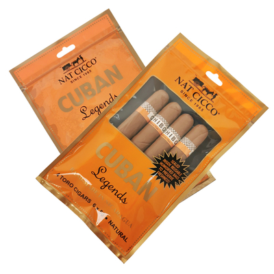 Kundenspezifische Tabakverpackung Befeuchter Kunststoffbeutel Befeuchtete Zigarrenhumidorbeutel für 4-5 Zigarren mit Hygrometer & Trennwand