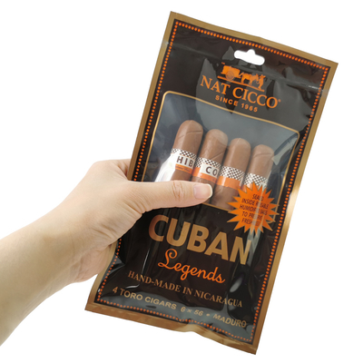 Personalisierte Logo-Custom-Zigarrenhumidor-Feuchtigkeitspflege-Verpackungsbeutel-Tasche-Verpackung-Reißverschluss-Luftbefeuchterbeutel für Zigarren