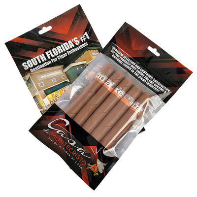Verpackung Druck 3 Seiten Versiegelungstüte Lebensmittelverpackung Mylar Taschen Tabak Tasche Zigarren Taschen Custom mit Reißverschluss