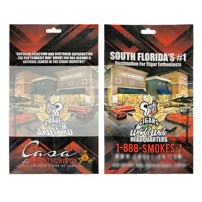 Verpackung Druck 3 Seiten Versiegelungstüte Lebensmittelverpackung Mylar Taschen Tabak Tasche Zigarren Taschen Custom mit Reißverschluss