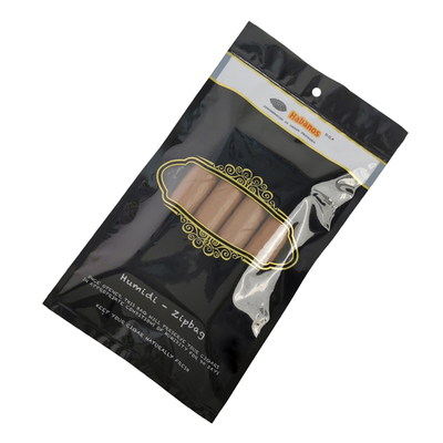 Individuell bedruckte Ziplock-Zigarrenverpackungsbeutel Tabakblätter-Verpackungsbeutel Mattierte Lebensmittelverpackungsbeutel