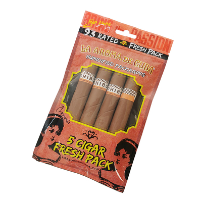 Individuelle Druck Reise-Zigarrenhumidor-Tasche für 4-6 Zigarren, befeuchtete Kunststoffbeutel mit Zigarrenverpackungsbeutel