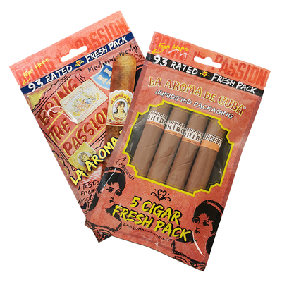 Individuelle Druck Reise-Zigarrenhumidor-Tasche für 4-6 Zigarren, befeuchtete Kunststoffbeutel mit Zigarrenverpackungsbeutel