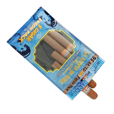 Custom Logo Ziplock Mylar Folien Zigarrenverpackungstüte Klares Plastikseiten Gusset für Haushaltsprodukte und Zigarren