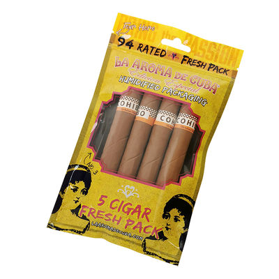 Individuell bedruckte Ziplock-Zigarrenverpackungsbeutel Zigarren-Befeuchtung Kunststoffbeutel mit Hydratisierungsschicht ﻿