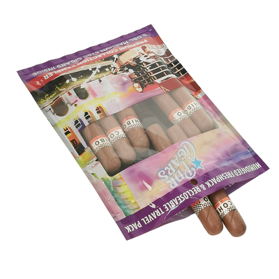 Persönliches Logo Leere Rauch-Zigarrenfolie Humidor Kunststoffverpackung Ziplock Tasche Tasche Zigarren Humidor Tasche