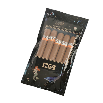Maßgeschneiderte Luxus-Leder-Zigarren-Reisetasche mit Befeuchter, tragbarem, mit Zedernholz gefüttertem Humidorbeutel, Feuchtigkeitskontrolle, Ziplock-Beutel