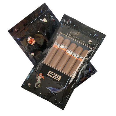 Maßgeschneiderte Luxus-Leder-Zigarren-Reisetasche mit Befeuchter, tragbarem, mit Zedernholz gefüttertem Humidorbeutel, Feuchtigkeitskontrolle, Ziplock-Beutel