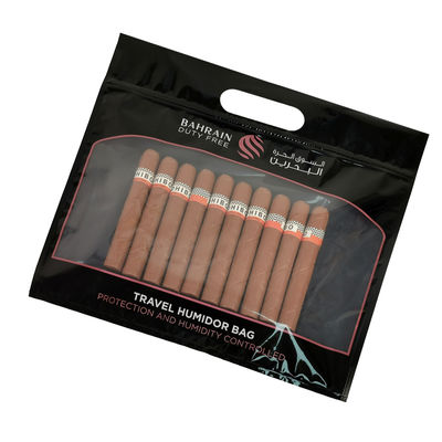 Individualisierter Druck Feuchtigkeit Zigarrenbeutel Reißverschluss Zigarrenhumidor Verpackung Reise Feuchtigkeit Befeuchter Beutel