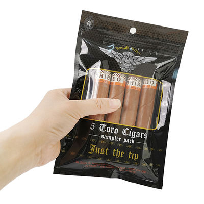 Kundenspezifisch gestaltete, feuchtigkeitsbeständige Flachbeutel, bedruckt, heißsiegelbar, aus Aluminiumfolie, Mylar, 3-Seiten-Siegel für Tabakblatt-Zigarrenwickel