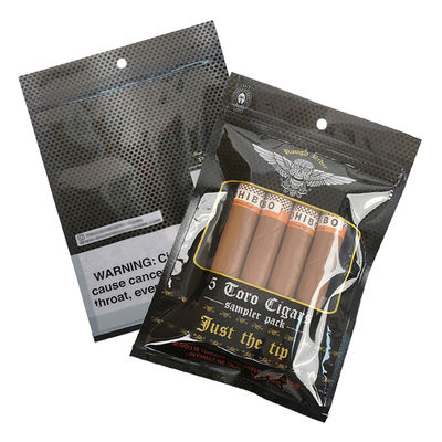 Kundenspezifisch gestaltete, feuchtigkeitsbeständige Flachbeutel, bedruckt, heißsiegelbar, aus Aluminiumfolie, Mylar, 3-Seiten-Siegel für Tabakblatt-Zigarrenwickel