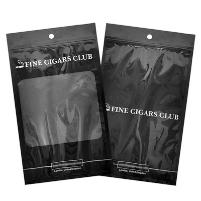 Selbst entwickelte Kunststoffverpackung - Zigarrenbeutel / Feuchtigkeits-Zigarrenbeutel mit Reißverschluss und Fenstern