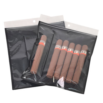 Neues Design feuchtigkeitsdichte Plastik-Humidor-Taschen mit Reißverschluss Frische Bewahrung der Feuchtigkeit Zigarrenlager mit separater Schlitz