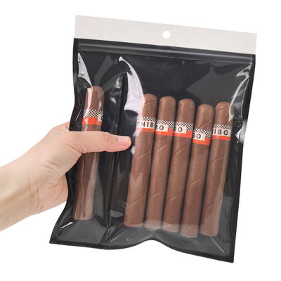 Neues Design feuchtigkeitsdichte Plastik-Humidor-Taschen mit Reißverschluss Frische Bewahrung der Feuchtigkeit Zigarrenlager mit separater Schlitz