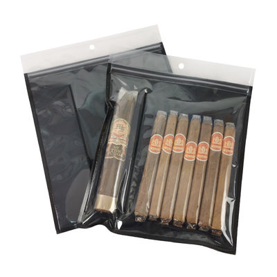 Neues Design feuchtigkeitsdichte Plastik-Humidor-Taschen mit Reißverschluss Frische Bewahrung der Feuchtigkeit Zigarrenlager mit separater Schlitz