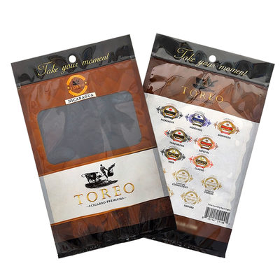 Neues Design feuchtigkeitsdichte Plastik-Humidor-Taschen mit Reißverschluss Frische Bewahrung der Feuchtigkeit Zigarrenlager mit separater Schlitz