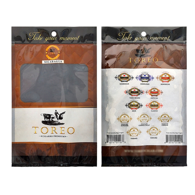 Neues Design feuchtigkeitsdichte Plastik-Humidor-Taschen mit Reißverschluss Frische Bewahrung der Feuchtigkeit Zigarrenlager mit separater Schlitz