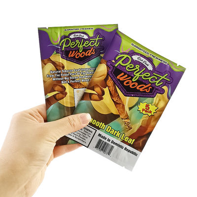 Custom Logo Wärmesiegel Folie Mylar Tasche Feuchtigkeit Tabak Verpackung Zip Plastik Humidor Zigarre Ziplock Taschen Zigarren Feuchtigkeitsbeutel