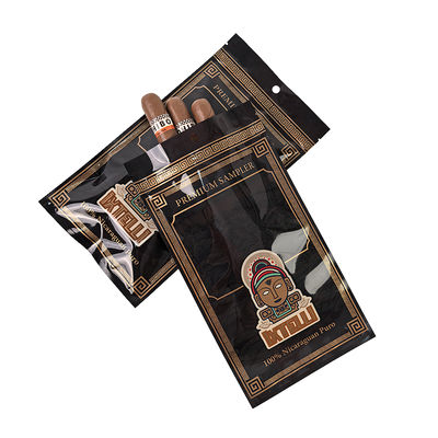 Kundenspezifische Mylar-Tabakbeutel, geruchsdicht, Zigarrenbeutel, Ziplock-Blattverpackung, Humidor, Heißsiegel-Kunststofffolie, tragbarer Zigarrenhumidor