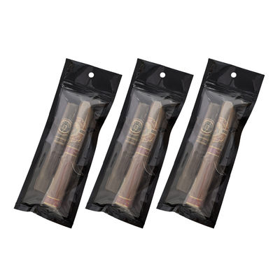 Kundenspezifische Mylar-Ziplock-wiederverschließbare Zigarrenbeutel, Kunststoff, Handroll-Raucherzubehör, Verpackungsbeutel zur Befeuchtung von Lebensmitteln