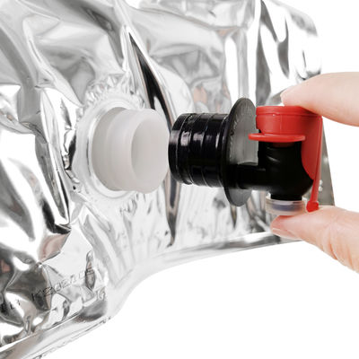 Custom Aluminium Transparent Bib Bag 5L Saft Verpackung Getränke Tasche Weingüter in Karton
