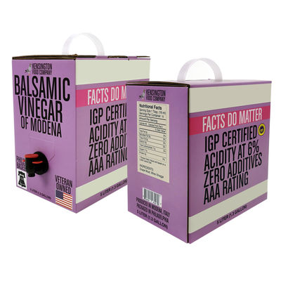 Custom Aluminium Transparent Bib Bag 5L Saft Verpackung Getränke Tasche Weingüter in Karton