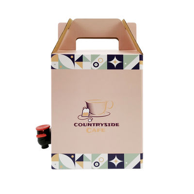 Custom 2L 3L 5L Einwegpapierkarton Verpackung Kaffee Kaltbrühe Saft Box Dispenser Tasche in Box aseptische Tasche