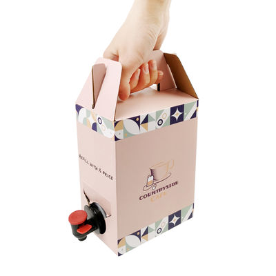 Custom 2L 3L 5L Einwegpapierkarton Verpackung Kaffee Kaltbrühe Saft Box Dispenser Tasche in Box aseptische Tasche