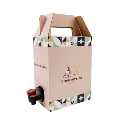 Custom 2L 3L 5L Einwegpapierkarton Verpackung Kaffee Kaltbrühe Saft Box Dispenser Tasche in Box aseptische Tasche