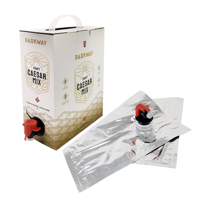Kundenspezifische 1L 1,5L 2 Liter 3L 5L 96OZ BIB BEUTEL Einwegbeutel in Box TeeSaft Kaffee To Go Papierbox-Verpackung mit Spender