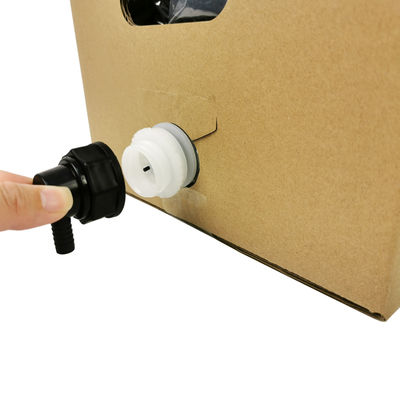 5L 10L 20L Beutel in Box Lebensmittelqualität Transparente aseptische Kunststoff-Weinsäfte Verpackung mit Wasserhahn und Karton Behälter BIB-Tasche