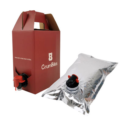 1L-10L Aseptischer Getränke-Bib-Filler-Verschließer Beutel in der Box Heißsiegel-Aluminium-Wein- & Saftbeutel mit Vitop-Ventil für Mineralwasser