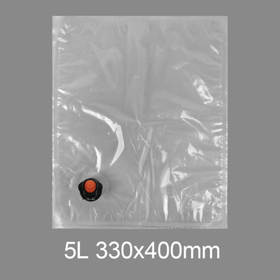 Custom Transparent BIB 3l 5l 10l 20l Plastic Tap Bag Drinking Water Wine Juice Bag in Box Dispenser With Butterfly Valve Vitop