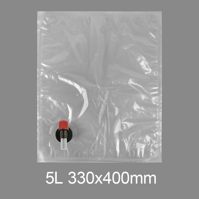 Custom Transparent BIB 3l 5l 10l 20l Plastic Tap Bag Drinking Water Wine Juice Bag in Box Dispenser With Butterfly Valve Vitop