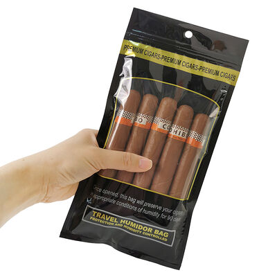 Medium Zigarren Humidor Beutel mit Ziplock-Verschluss aus 0,09 mm Material, die eine Aufbewahrungslösung zur Erhaltung von Zigarren und Frische bieten