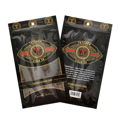 Large Cigar Humidor Bags Designed with Ziplock Closure Using MOPP PE Material Structure Ensuring Freshness and Protection