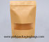 Biologisch abbaubarer Reißverschluss 140 Mikrometer-Kraftpapier-Papiertüten für Kaffee-Trockenfutter