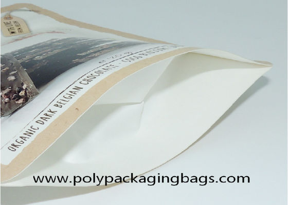 Süßigkeiten CMYK Pantone stehen oben Kraftpapier-Tasche mit Reißverschluss