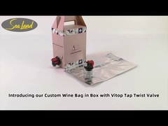 Individuell recycelbare 10L-20L-Bibel Aluminiumfolie-Tasche Box Verpackung laminierte Kunststoff-Weinverpackung