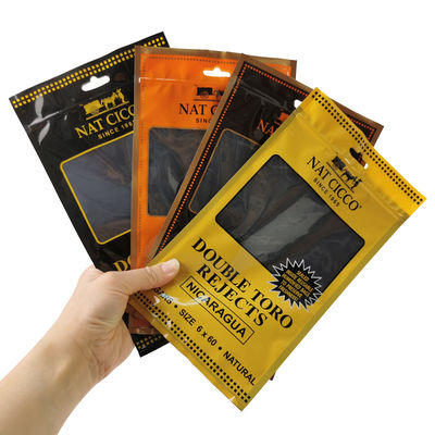Kundenspezifische Tabakverpackung Befeuchter Kunststoffbeutel Befeuchtete Zigarrenhumidorbeutel für 4-5 Zigarren mit Hygrometer & Trennwand