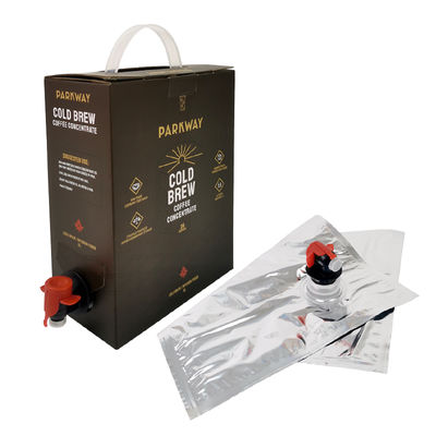 Custom 3L Aluminium Bib Bag in Box Taschen mit Spenderhahn für Flüssiges Saft Wein Kaffee Olivenöl Verpackungstüten mit Bib Tap