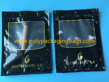 SGS schwärzen befeuchtende Tasche kann 4-6/Zigarre die Taschen mit transparentem Fenster halten