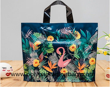 0.12mm biologisch abbaubarer Griff-Plastiktasche für das Einkaufen