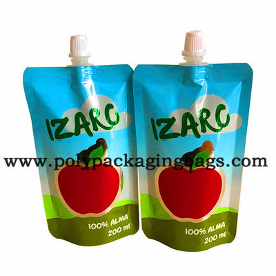 100 Mikrometer stehen oben Juice Spouted Pouches Packaging Stand herauf Tüllen-Beutel